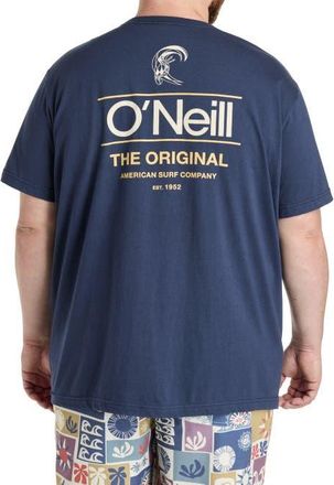 O'Neill Big & Tall Parallel Lines Graphic Tee in Navy at Nordstrom, Size 5X Big
