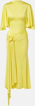 DAVID KOMA Abito da cocktail in jersey con ruches