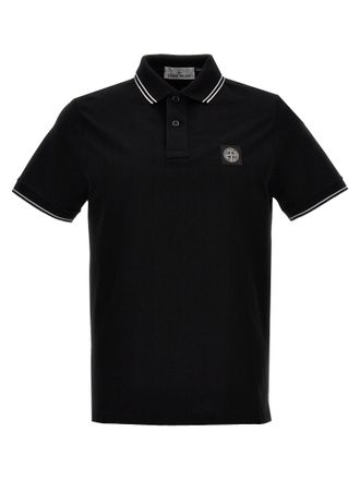 Stone Island Logo Abzeichen Poloshirt