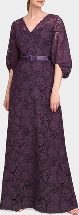 Kay Unger Delaney Lace A-Line Gown