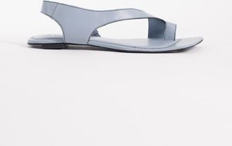 Asos Francesca - Sandali bassi infra-alluce premium minimal azzurro polvere-Blu