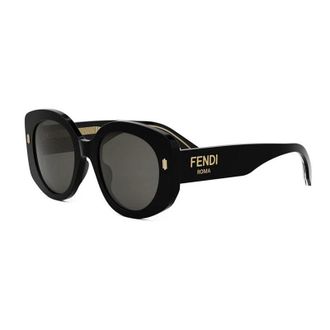 Fendi Square Full-Rim Sunglasses - Black