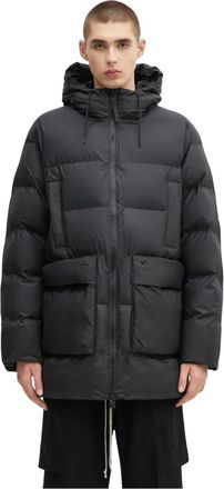 Rains Alta Jacket - Heren - Dons jassen - Zwart - M - Leer - Jassen