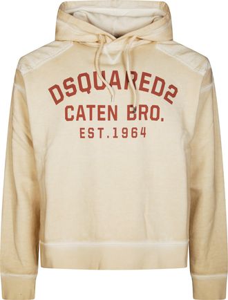 Dsquared2 Relaxed Fit Black Hoodie with Drawstring