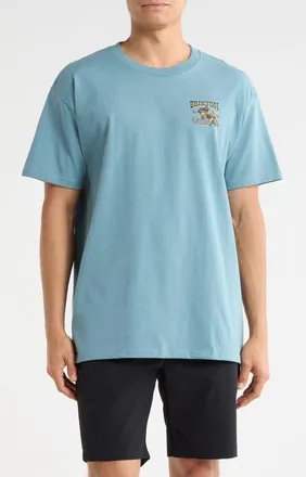 Brixton Barquero Cotton Graphic T-Shirt in Ocean Breeze at Nordstrom, Size Xx-Large