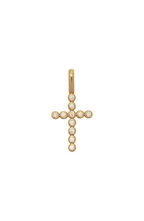 Made by Mary CZ Poppy Cross Charm in Gold Vermeil at Nordstrom