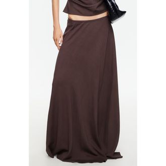 Lioness Halcycon Linen Blend Maxi Skirt in Brown at Nordstrom, Size X-Large