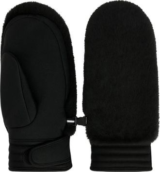 Fusalp Fake Fur Ski Handschoenen - unisex - Handschoenen - Zwart - 8 1/2 IN - Leer - Accessoires