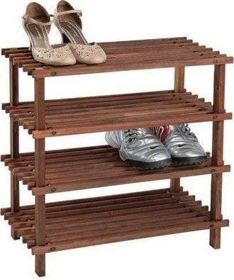 KESPER Mueble Para Zapatos 4 Niveles Madera Marr&oacute;n