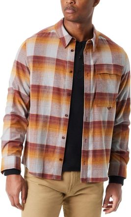 G.H. Bass & Co. Bass Outdoor Shirt Men Multi Plaid Stretch Flannel Classic Fit Button-Up UPS1297