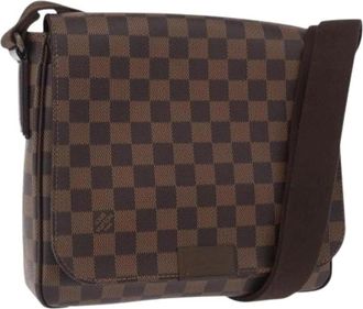 Louis Vuitton Pre-owned Damier Ebene Shoulder Bag - unisex - Vintage Schoudertas - Bruin - ONE Size - Leer - Vintage