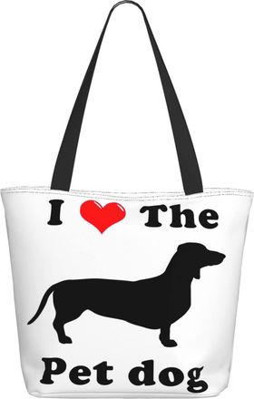 AOOEDM Love Daschund-Dog Ladies Shopping Bag 13x11x7in.The Perfect ValentineS Day Gift.It Is The Best ValentineS Day Gift For Mom, Daughter, Wife,Etc