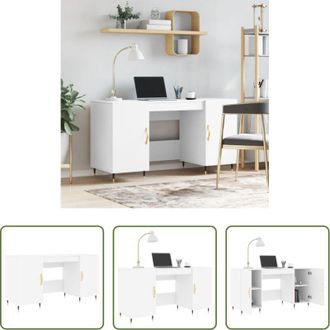 vidaXL vidaXL Scrivania in legno multistrato - Scrivania Bianca 140x50x75 cm in Legno Multistrato