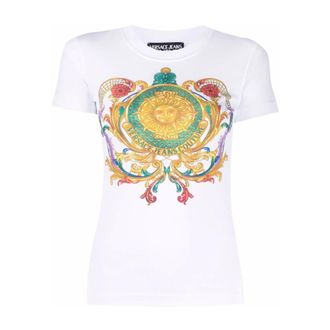 Versace Jeans Couture Dames, Tops, Wit, Maat: M Katoen