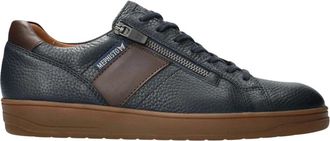 Mephisto Henrik Zip Sneakers - Heren - Schoenen - Blauw - Maat: 43 EU Leer