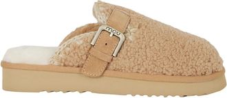 Mou Curly Sheepskin Clog Eskimo - Dames - Klompen - Beige - 36 EU - Wol - Schoenen