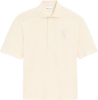 Ami ADC Patch SS Polo - Dames - Polos - Beige - 2XL - Katoen - Tops