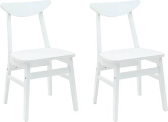 vidaXL Sillas De Comedor 2 Uds. Madera De Caucho S&oacute;lido Vidaxl