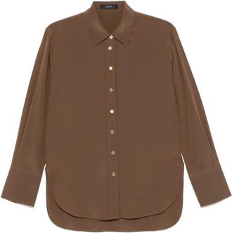 Joseph Joe Blouse - Dames - Overhemden - Bruin - M - Wol - Overhemden