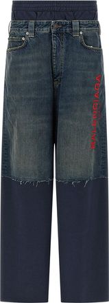Balenciaga Jeans Insert Joggers Pants Blue