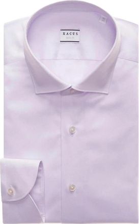 Xacus Solid Twill Roze Overhemd - Heren - Zakelijke Overhemden - Blauw - 4XL - Overhemden