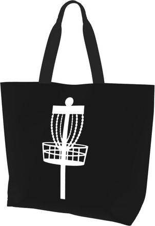 AOOEDM Disc Golf Basket Ladies Canvas Tote Reusable Shopping Bag