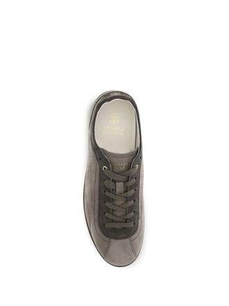 Brunello Cucinelli Nubuck and Suede Low-Profile Sneakers - Gray