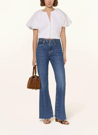 Frame Denim The Lax Mid Rise Flare Jean In Antr Antidote Raw