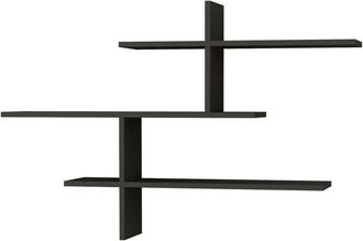 Dmora Dmora - Estantería Dpjac, Estante, Estante de pared, Estanterías multiusos, 123x22h81 cm, Antracita