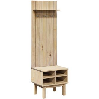 vidaXL Vidaxl - Mueble De Recibidor Otta Madera Maciza De Pino 50x40x160 Cm