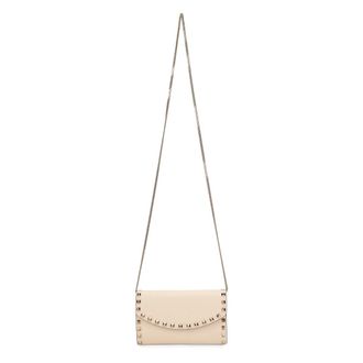 Valentino Garavani Cross Body Bags, female, Beige, Size: ONE SIZE Rockstud Crossbody Bag