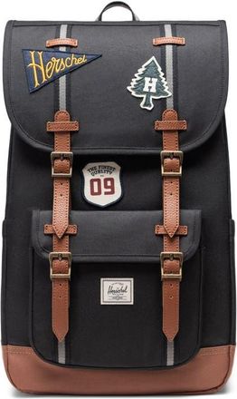 Herschel Little America Patches Backpack in Patches Black at Nordstrom