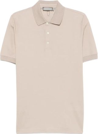 Canali Polo MC - Heren - Polos - Beige - S - Tops