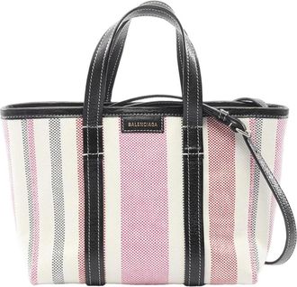 Balenciaga Pre-owned Tote Bags, female, Multicolor, Size: ONE SIZE Pre-owned Vintage Striped Canvas Tote Bag