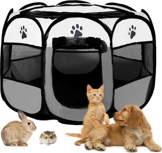 OEM Parque Para Cachorros - 74 X 74 X 48 Cm - Recinto Para Cachorros - Para Apartamento, Jaula Para Perros Para El Hogar - Parque Para Gatos - Recinto Par