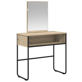 vidaXL Mesa Tocador Roble Sonoma 81 X 40 X 131 Cm Madera De Ingenier&iacute;a Vidaxl
