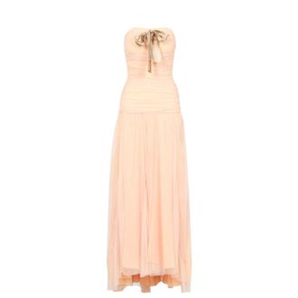 Aniye By Gowns, female, Pink, Size: XS Tulle Sleeveless Dress with Saten Bow