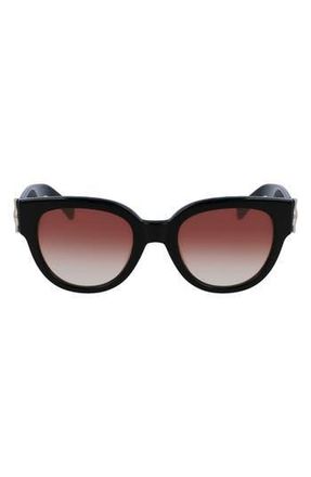 Longchamp 52mm Gradient Tea Cup Sunglasses in Black at Nordstrom Rack