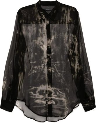 Julius Camicia in seta - Nero