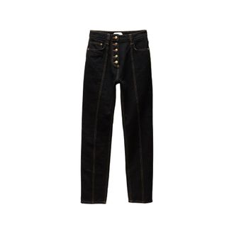 Versace Dames, Jeans, Zwart, Maat: W26 Katoen