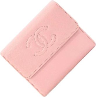 Chanel Pre-owned Wallets, female, Pink, Size: ONE SIZE Pre-owned Leather wallets