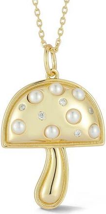 Glaze Jewelry Mushroom Pendant Neckalce in Gold at Nordstrom Rack
