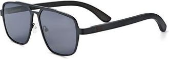 Earth Wood Avila Polarized Sunglasses in Black/black at Nordstrom
