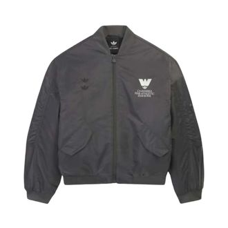 adidas WC Satin Bomber - Heren - Bomber jackets - Grijs - L - Polyester - Jassen