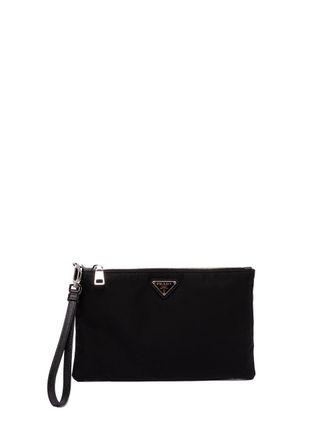 Prada Re-Nylon And Saffiano Leather Pouch