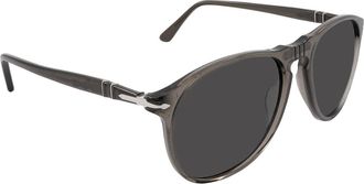 Persol Dark Gray Pilot Mens Sunglasses PO9649S 1103B1 55