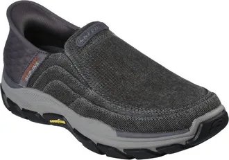 Skechers Mens Respected Holmgren Shoes In Charcoal