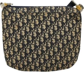 Dior Pre-owned Cross Body Bags, female, Blue, Size: ONE SIZE Pre-owned Vintage Trotter Shoulder Bag