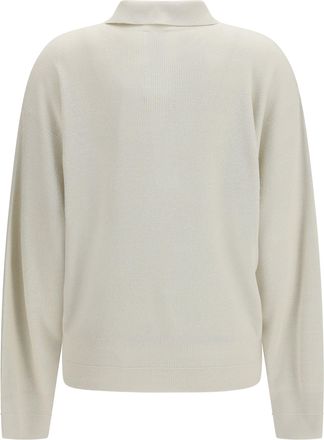 Calvin Klein Womens Long-Sleeve Sweater White Silk