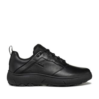 Geox Nebula Leisure Black Smooth Leather Sneakers